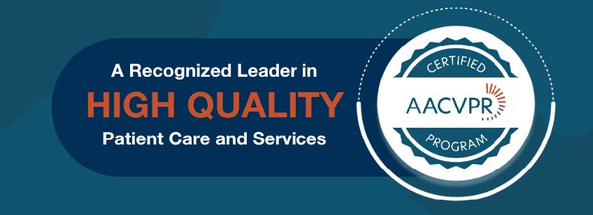 Banner stating a recognized leader in high quality patient care and services with a circular certification seal on the right.